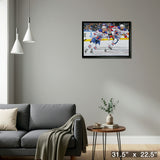 McDavidC & DraisaitlL 20x29 Framed Canvas Oilers Action-H – Detail – Frameworth