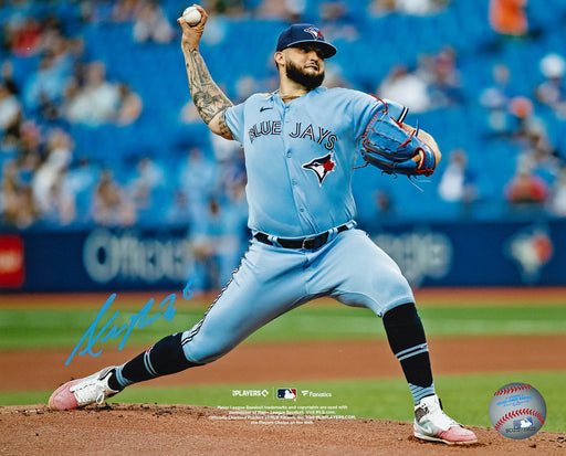 Alek Manoah Signed 8x10 Unframed Jays Action Throwing Front view-H - Frameworth Sports Canada 
