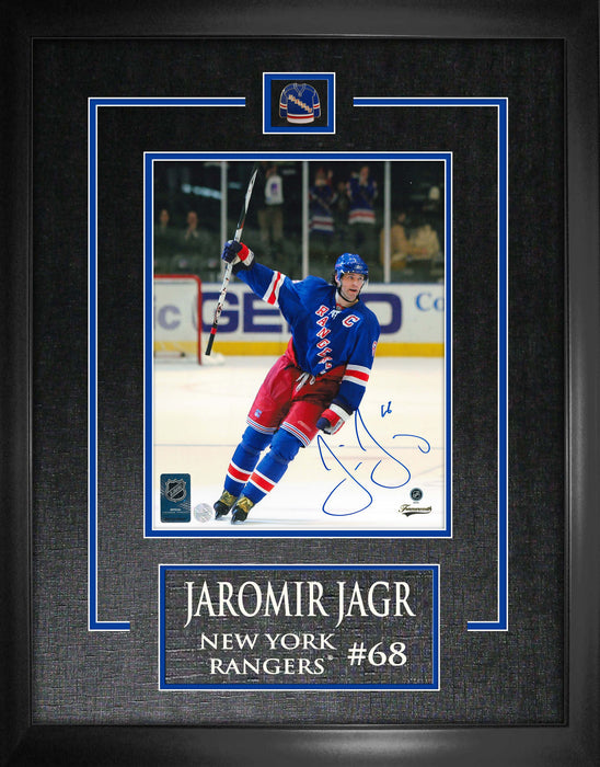 Jaromir Jagr Signed Framed New York Rangers 8x10 Salute Photo - Frameworth Sports Canada 