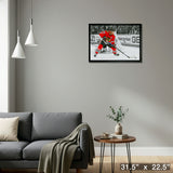 Jonathan Toews 20x29 Canvas Framed Blackhawks vs Golden Knights-H – Detail – Frameworth