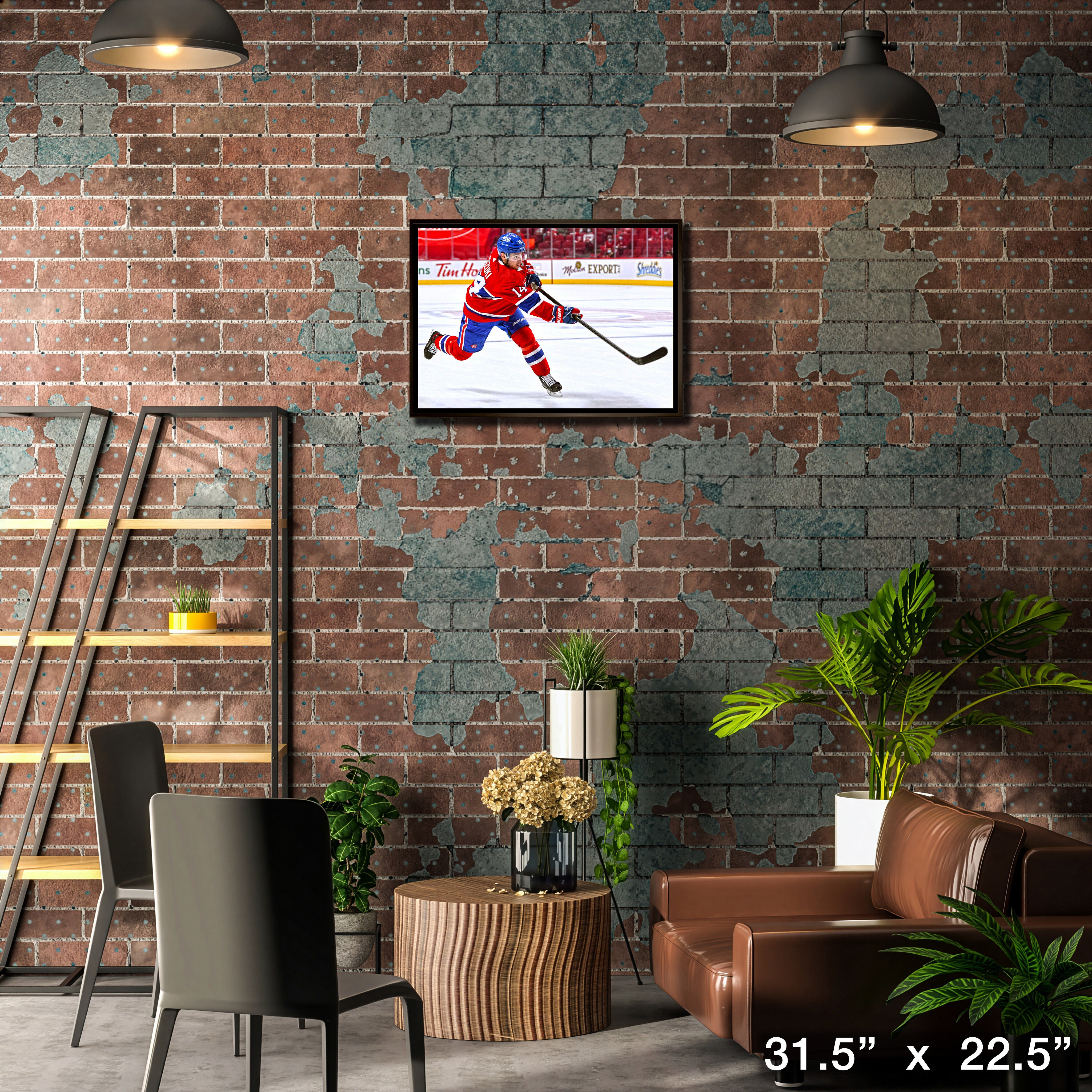 Nick Suzuki Montreal Canadiens Framed 20x29 Shooting Follow
