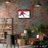 Nick Suzuki Montreal Canadiens Framed 20x29 Shooting Follow Through Canvas – Lifestyle – Frameworth