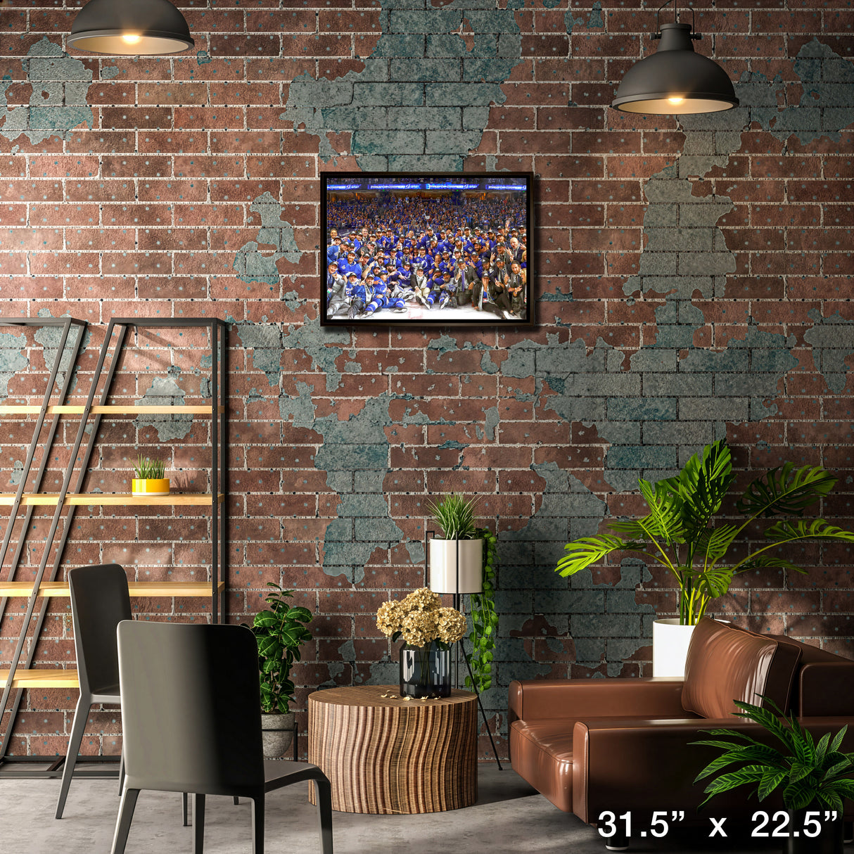 Tampa Bay Lightning Framed 20x29 2021 Stanley Cup Champion Team Photo Canvas – Lifestyle – Frameworth