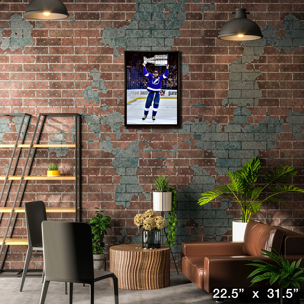 Steven Stamkos Tampa Bay Lightning Framed 20x29 Lifting 2021 Stanley Cup Canvas – Lifestyle – Frameworth
