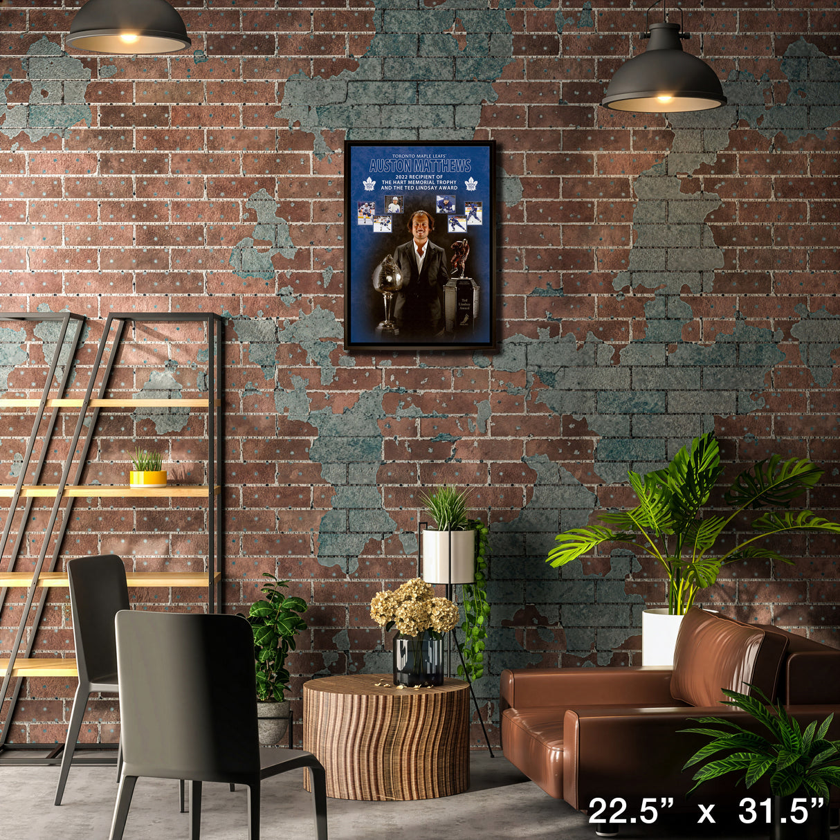 Auston Matthews Framed Toronto Maple Leafs 20x29 2022 Trophy Collage Canvas – Lifestyle – Frameworth