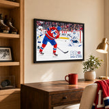 Cole Caufield 20x29 Canvas Framed Montreal Canadiens 50th Goal 2026 NHL  Regular Season - lifestyle 2