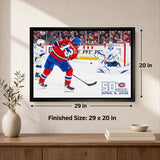 Cole Caufield 20x29 Canvas Framed Montreal Canadiens 50th Goal 2026 NHL  Regular Season - lifestyle 4