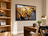 Sidney Crosby and Evgeni Malkin 20x29 Canvas Framed Pittsburgh Penguins 2026 NHL Playoffs Walk out - lifestyle 2