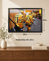 Sidney Crosby and Evgeni Malkin 20x29 Canvas Framed Pittsburgh Penguins 2026 NHL Playoffs Walk out - lifestyle 4