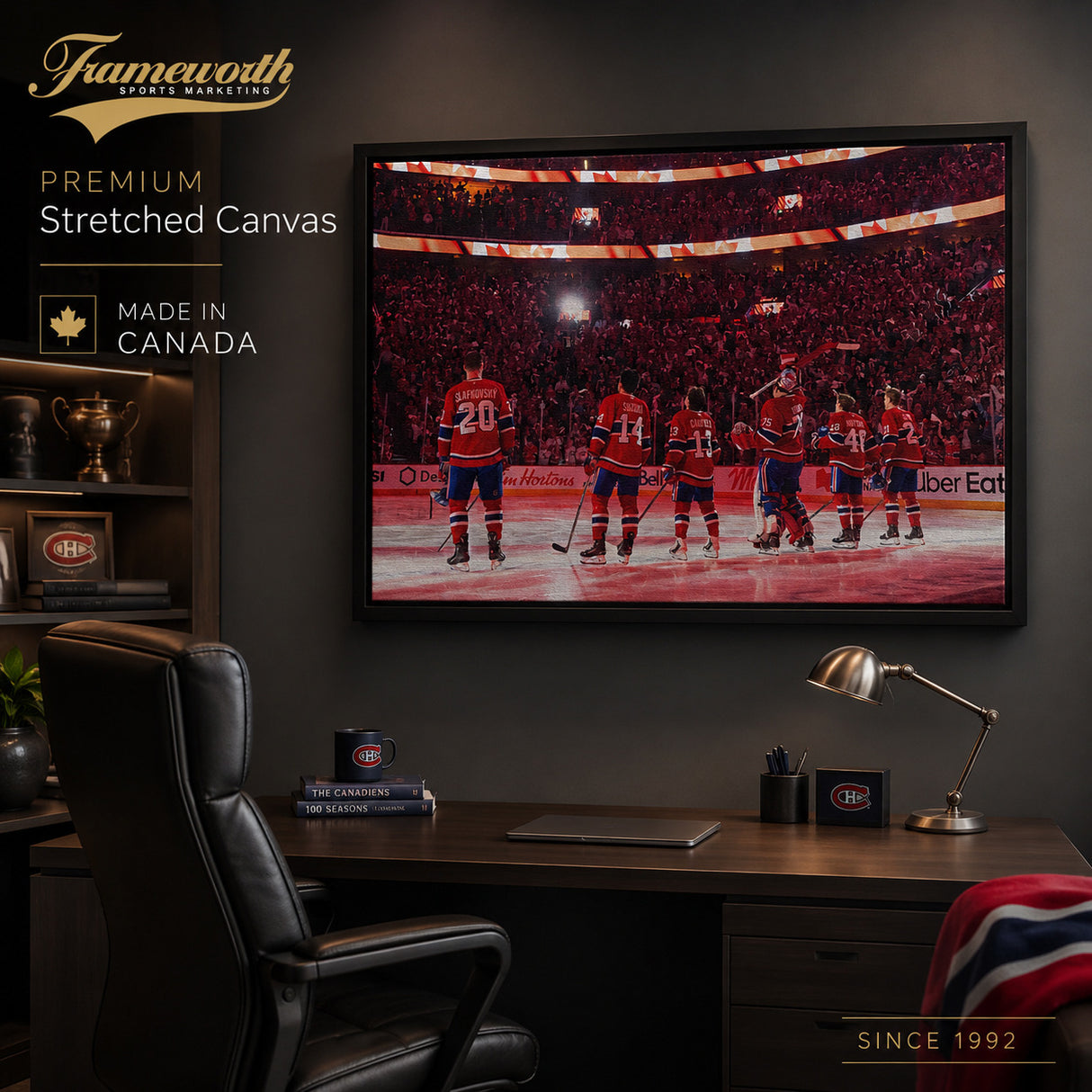 Montreal Canadiens 2026 NHL Playoffs Canvas — home office mancave