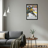 Evgeni Malkin Pittsburgh Penguins Framed 20x29 Skating with Puck Canvas – Detail – Frameworth