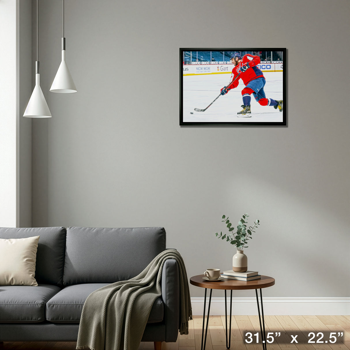 Alexander Ovechkin Washington Capitals Framed 20x29 Shooting Canvas – Detail – Frameworth