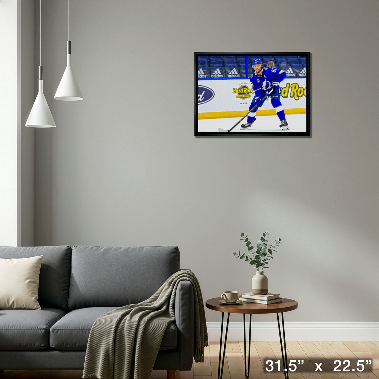 Steven Stamkos Tampa Bay Lightning Framed 20x29 Action Canvas – Detail – Frameworth