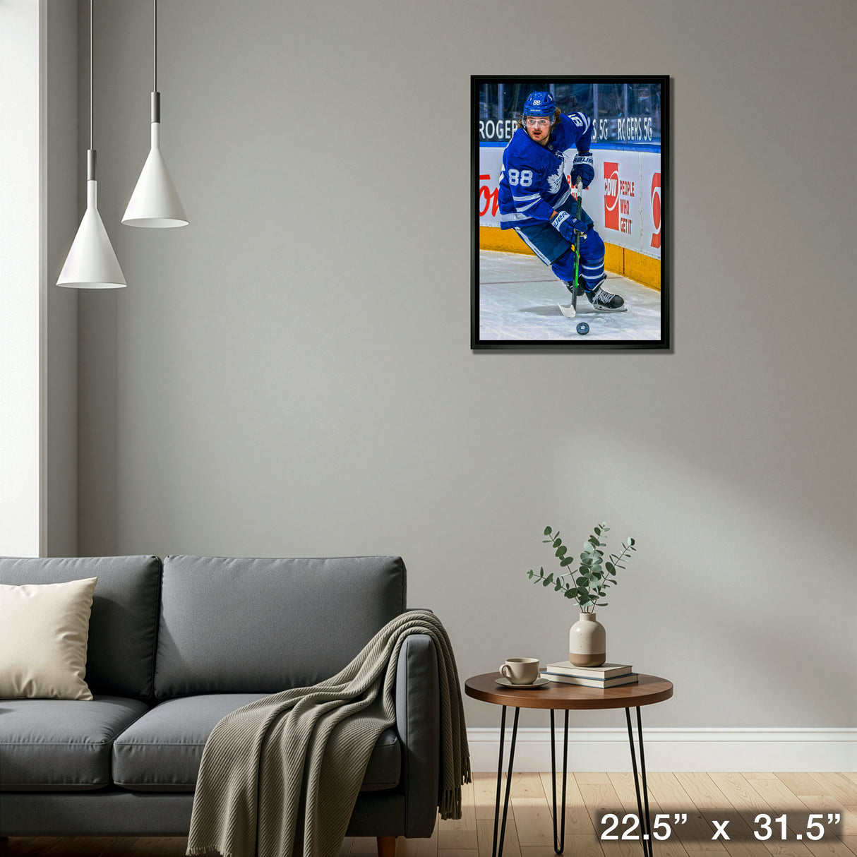 William Nylander Toronto Maple Leafs Framed 20x29 Skating Canvas – Detail – Frameworth