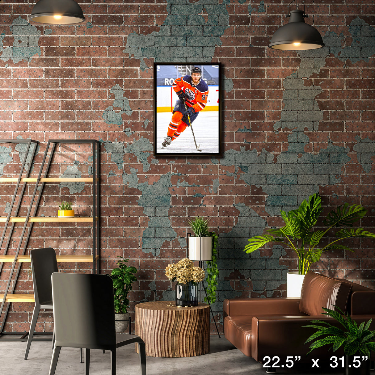 Connor McDavid Edmonton Oilers Framed 20x29 Skating Canvas – Lifestyle – Frameworth
