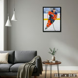 Connor McDavid Edmonton Oilers Framed 20x29 Skating Canvas – Detail – Frameworth