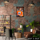 Connor McDavid Edmonton Oilers Framed 20x29 Goal Celebration Close-Up Canvas – Lifestyle – Frameworth