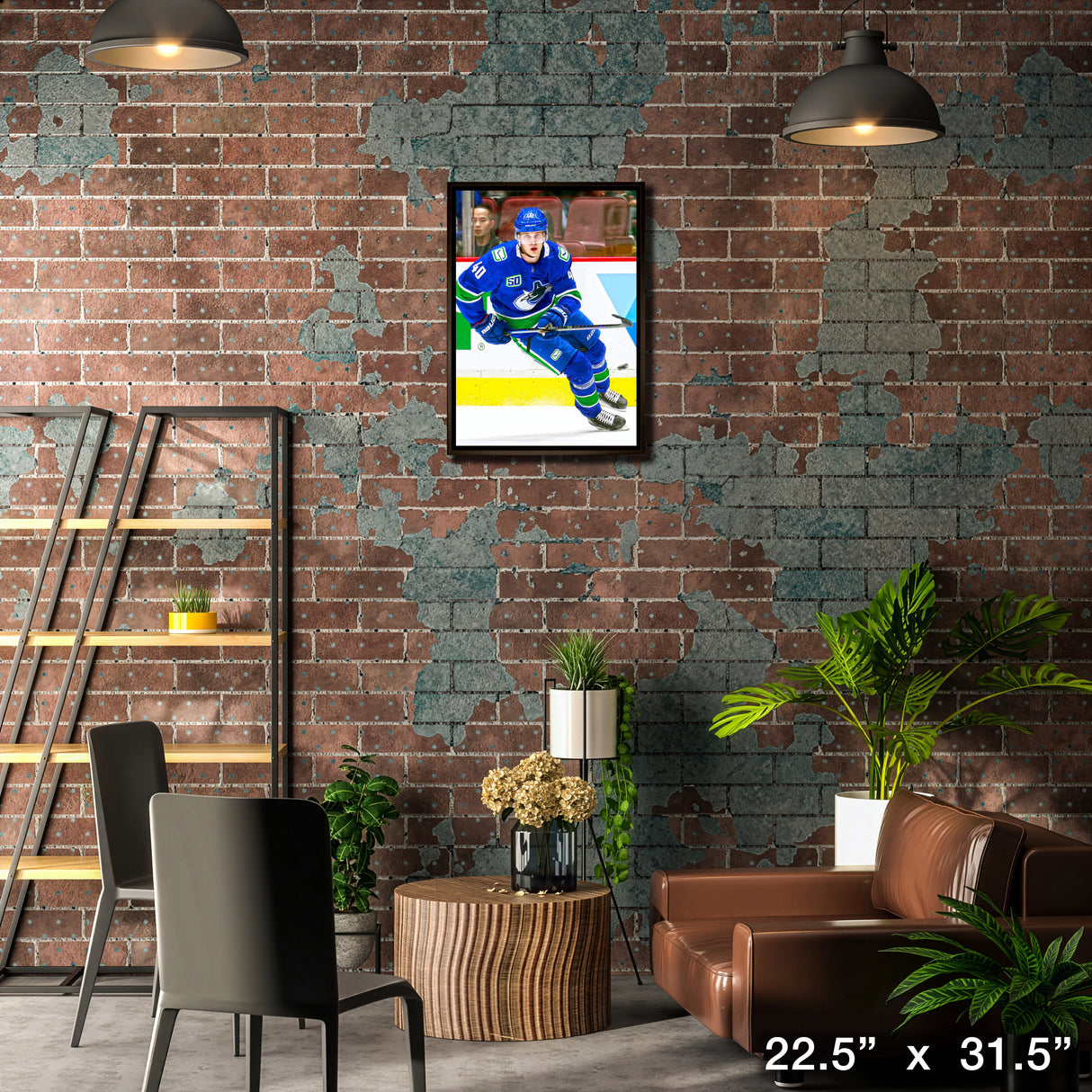 Elias Pettersson Vancouver Canucks Framed 20x29 Skating Canvas – Lifestyle – Frameworth