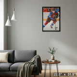 Nathan MacKinnon Colorado Avalanche Framed 20x29 Skating with Puck Canvas – Detail – Frameworth