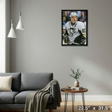 Sidney Crosby Pittsburgh Penguins Framed 20x29 Close-Up Canvas – Detail – Frameworth