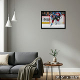 Nathan MacKinnon Colorado Avalanche Framed 20x29 Passing Canvas – Detail – Frameworth