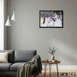 Jonathan Toews Chicago Blackhawks Framed 20x29 Goal Celebration Canvas – Detail – Frameworth