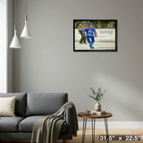 Wayne Gretzky Edmonton Oilers Framed 20x29 Skating Canvas with Quote – Detail – Frameworth