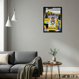 Sidney Crosby Pittsburgh Penguins Framed 20x29 Raising Stanley Cup Canvas – Detail – Frameworth