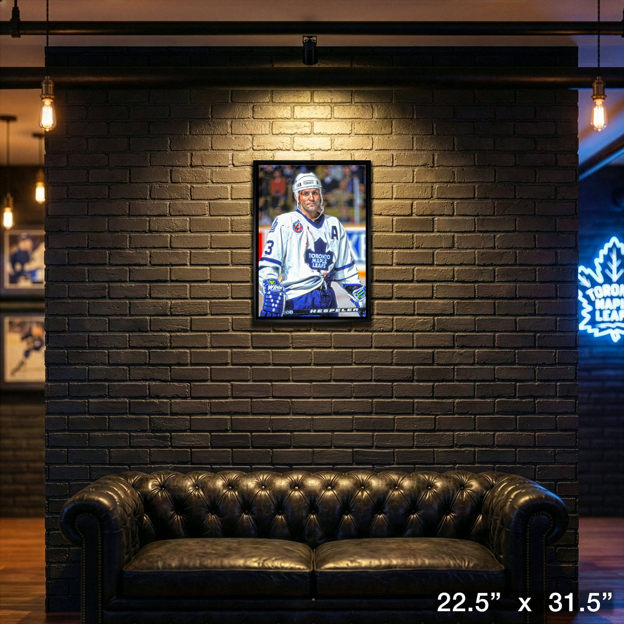 Doug Gilmour Toronto Maple Leafs Framed Canvas Bloody Warrior Canvas – View 4 – Frameworth