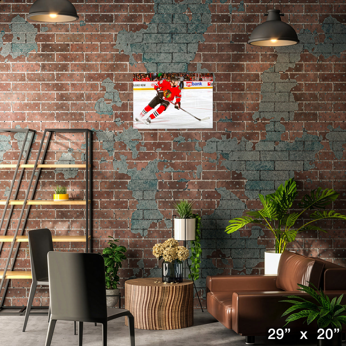 Patrick Kane 20x29 Framed Canvas Blackhawks Red-H Skating – Lifestyle – Frameworth