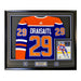 Leon Draisaitl Signed Framed Edmonton Oilers Alternate Blue Adidas Authentic Jersey - Frameworth Sports Canada 