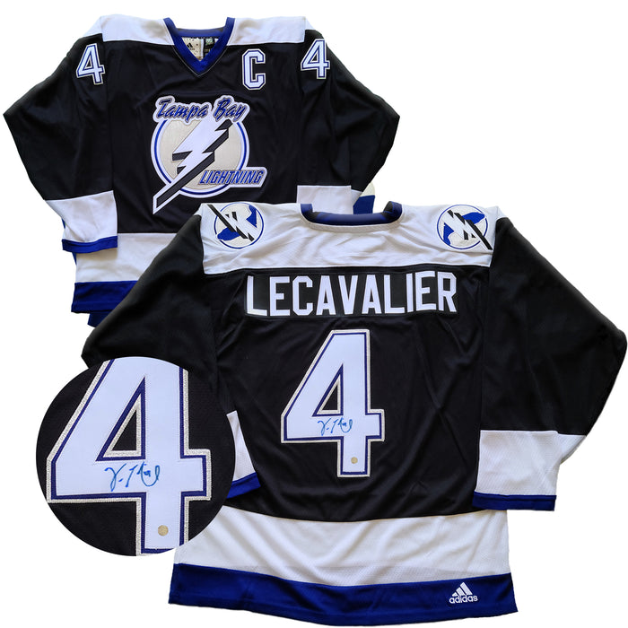 Vincent Lecavalier Signed Tampa Bay Lightning Black Adidas Jersey with "C"