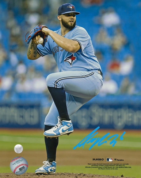 Alek Manoah Signed 8x10 Unframed Photo Blue Jays Light Blue Wind Up-V - Frameworth Sports Canada 