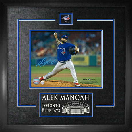 Alek Manoah Signed Framed Toronto Blue Jays 8x10 Blue Wind Up Photo - Frameworth Sports Canada 