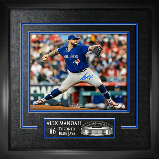 Alek Manoah Signed Framed Toronto Blue Jays 16x20 Wind Up Photo - Frameworth Sports Canada 