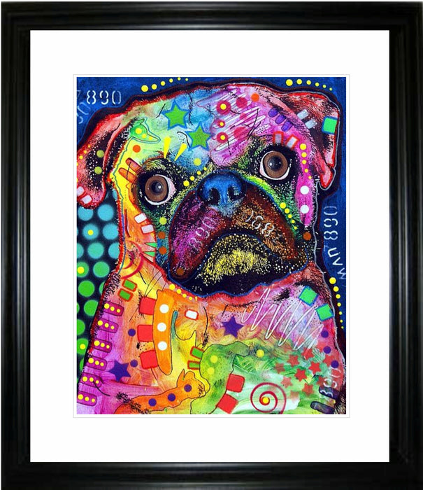 A Pug By Dean Russo Framed