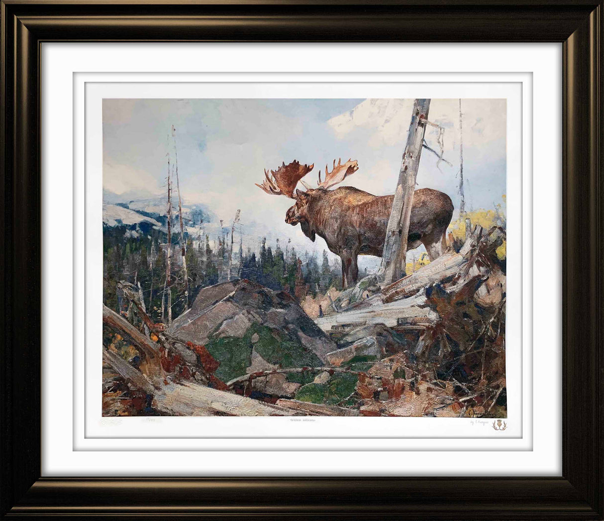 Northern Wilderness Framed By Carl Rungius - Frameworth Sports Canada 