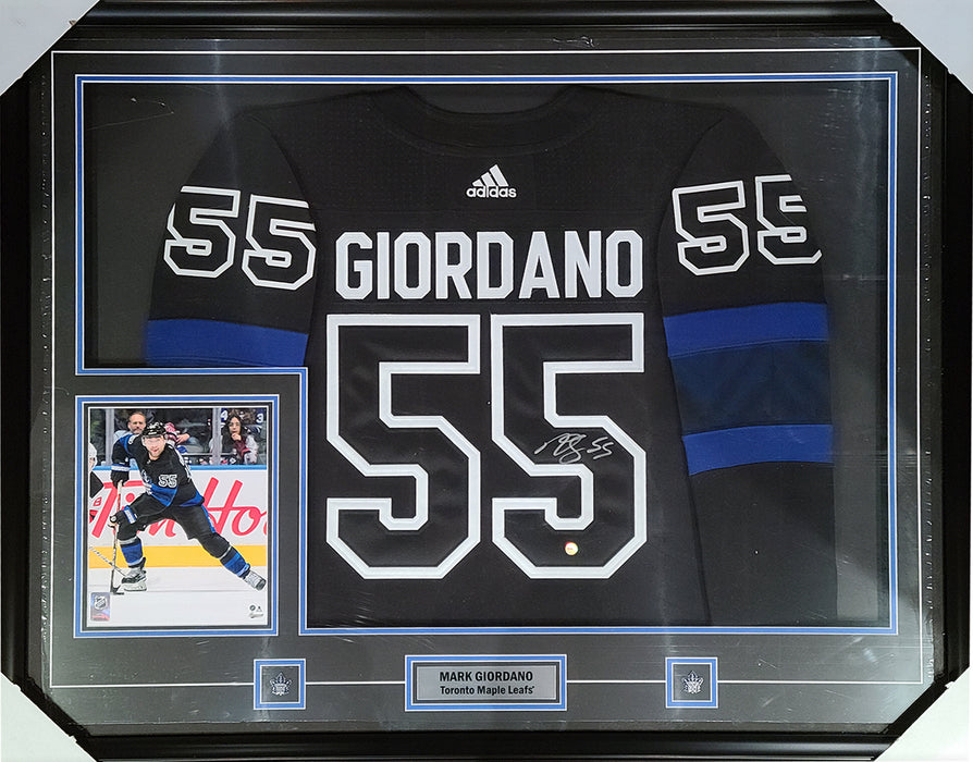 Mark Giordano Signed Framed Toronto Maple Leafs x Drew House Adidas Authentic Third Jersey
