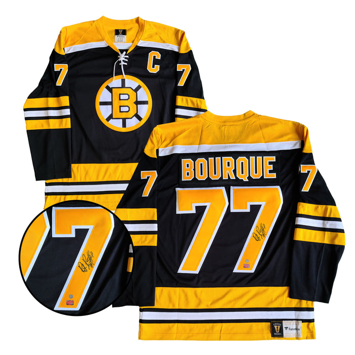 Ray Bourque Signed Boston Bruins Black Fanatics Vintage Jersey