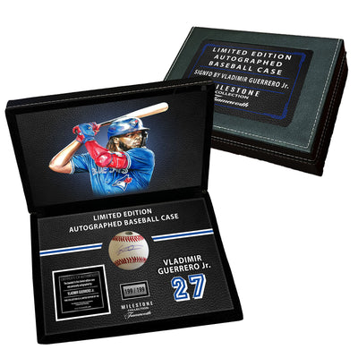 Vladimir Guerrero Jr. Signed Baseball in a Toronto Blue Jays Deluxe Case