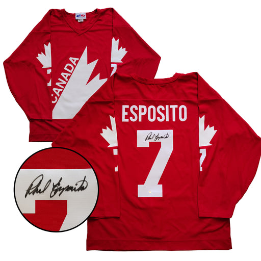 Phil Esposito Signed Team Canada Replica 1976 Red Jersey - Frameworth Sports Canada 