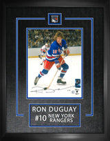 Ron Duguay Signed Framed New York Rangers Action 8x10 Photo - Frameworth Sports Canada 