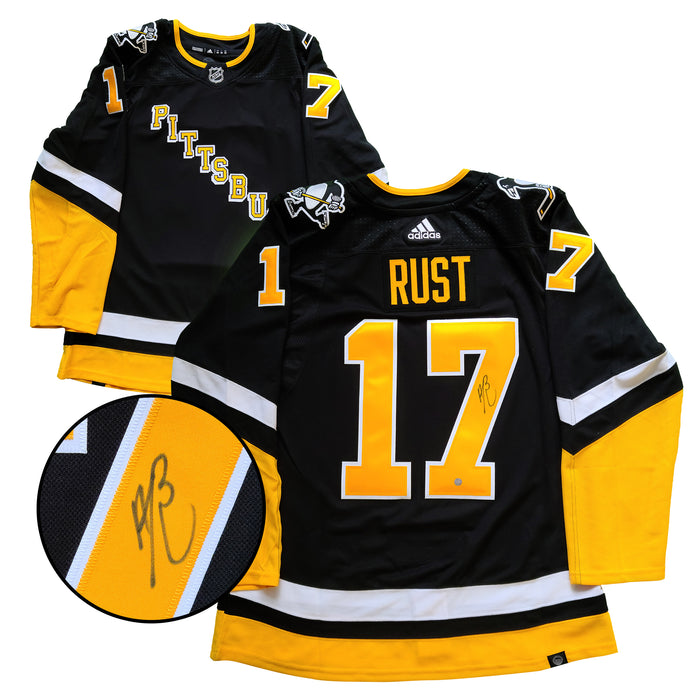 Bryan Rust Signed Pittsburgh Penguins Black Adidas Third Jersey