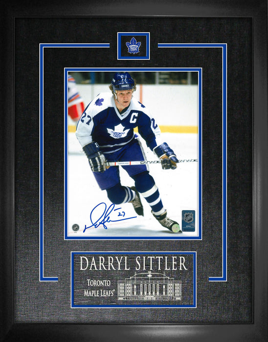 Darryl Sittler Signed Framed 8x10 Toronto Maple Leafs Skating Photo