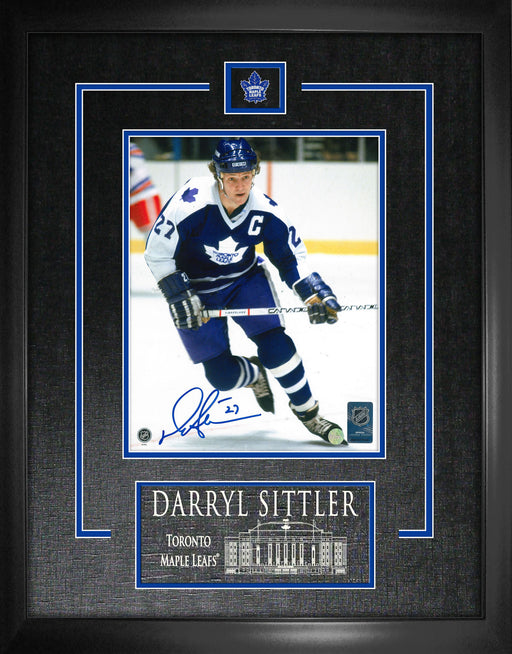 Darryl Sittler Signed Framed 8x10 Toronto Maple Leafs Skating Photo - Frameworth Sports Canada 