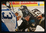FREE GIFT | Sidney Crosby and Mats Sundin Signed Framed 20x29 Canvas Faceoff (Limited Edition of 87)