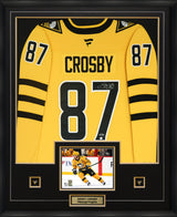Sidney Crosby Signed Jersey Framed 34x42 Pittsburgh Penguins 2025 Alternate Fanatics Premium (Limited Edition of 87) - AUCTION
