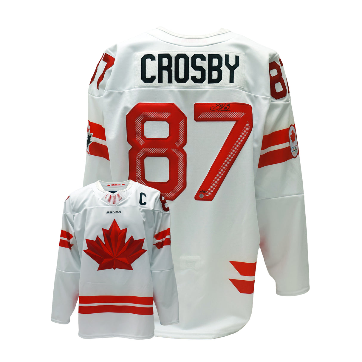 Sidney Crosby Signed Hockey Canada 2026 White Bauer Semi-Pro Jersey (Limited Edition of 187) - AUCTION