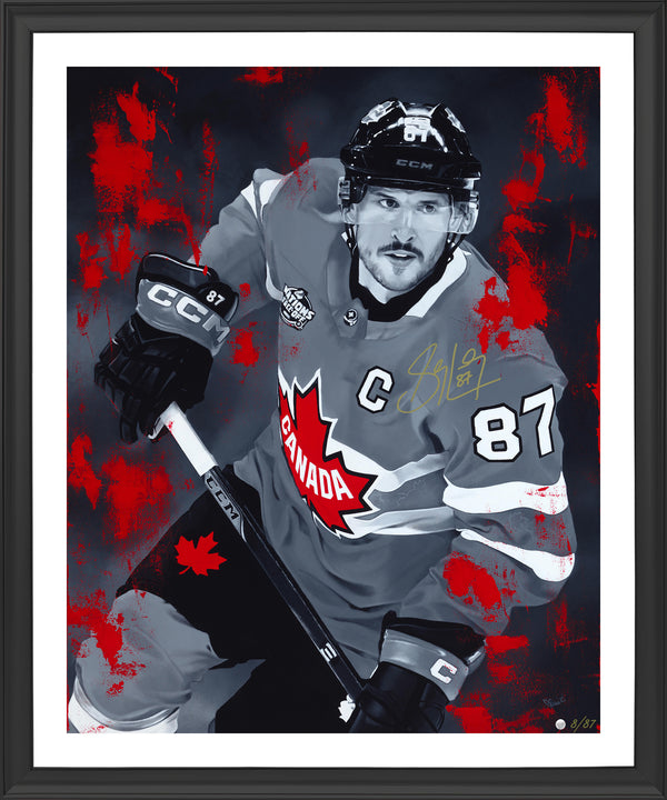Sidney Crosby Signed Framed 16x20 Team Canada 2025 Four Nations Print (Limited Edition of 87)