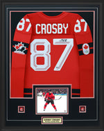 Sidney Crosby Signed Framed 34x42 Hockey Canada 2026 Red Bauer Semi-Pro Jersey (Limited Edition of 187)